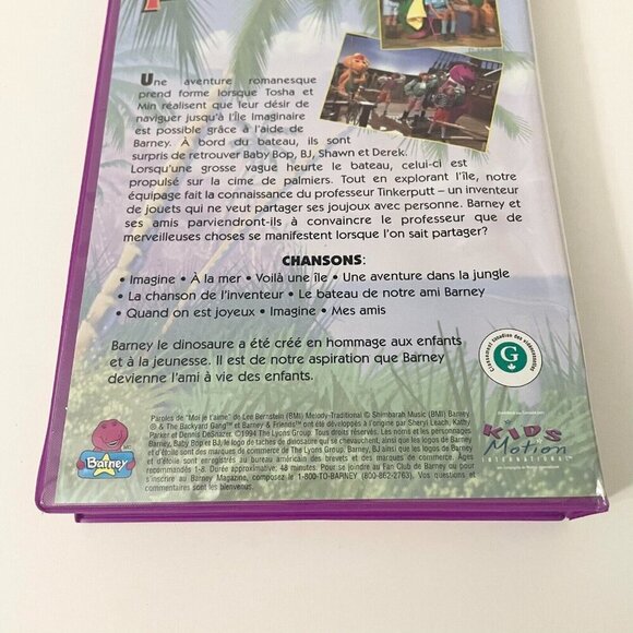 Vtg Barney L’île Imaginaire VHS Imagination Island FRENCH Clamshell - Picture 6 of 16